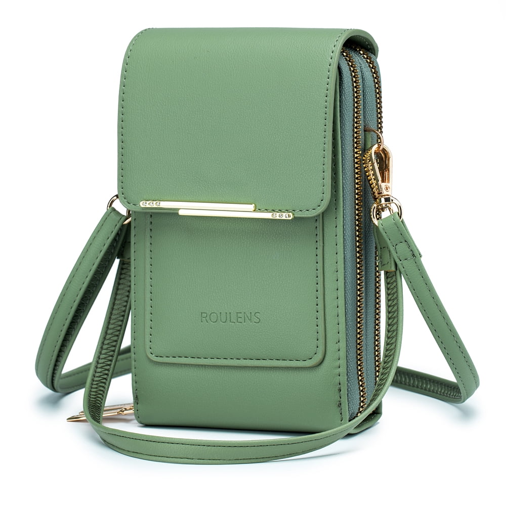 Small Leather Women's Crossbody Bags Shoulder Bags for Women, Green
