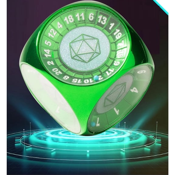 Roulette Dungeons and Dragons Dice, Green, Adult, College, Classic Games,Adult