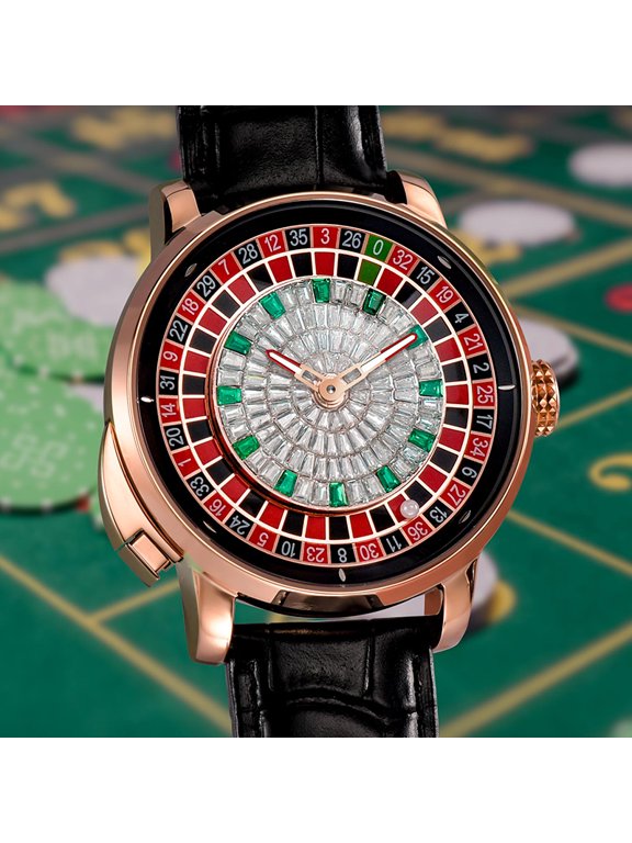 Waterproof Button Roulette Wheel Watch