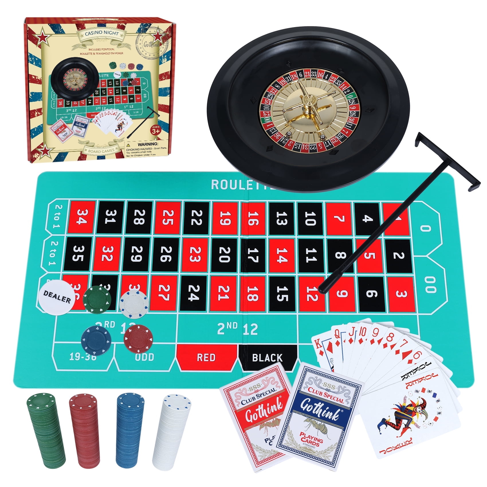 Fugocen Party Roulette Wheel Game Set for Adults