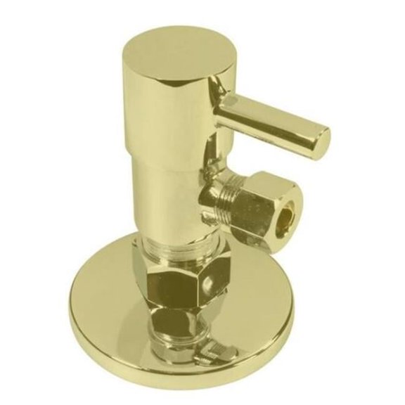 Round 0.25 Turn Angle Stop, Polished Brass