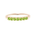thumbnail image 1 of Round 0.35 Ctw Peridot 925 Sterling Silver Eternity Rose Plated Stacking Ring, 1 of 4