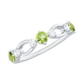 thumbnail image 1 of Round 0.48 Ctw Peridot 925 Sterling Silver Eternity Ring for Women | Wedding, Engagement Bridal Rings | Mothers Day Gift, 1 of 5