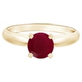 thumbnail image 1 of Round 0.55 Ctw Ruby Gemstone 925 Sterling Silver Stackable Band Women Ring, 1 of 4