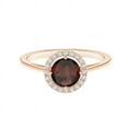 thumbnail image 1 of Round 0.75 Ctw Garnet 925 Sterling Silver Women Promise Ring Jewelry, 1 of 4