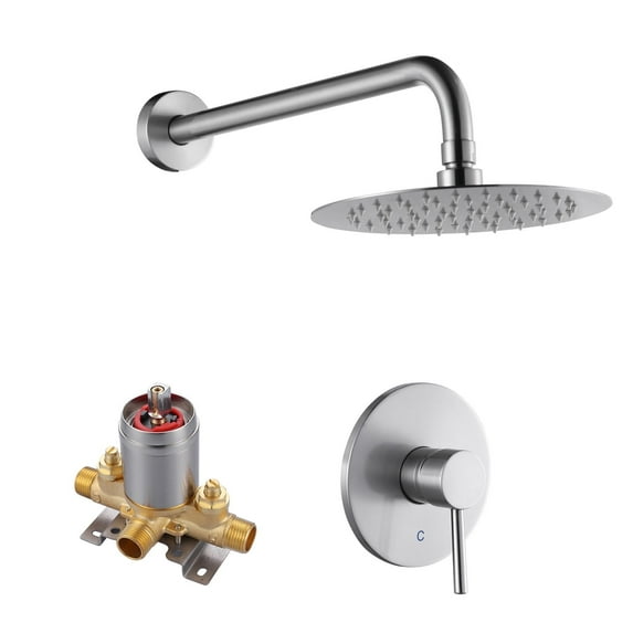Single Handle 1-Spray Patterns Shower Faucet 1.8 GPM with Brass Valve