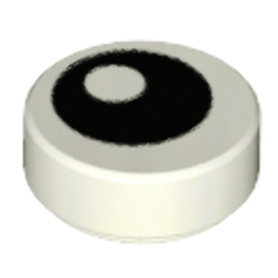 Round 1 x 1 Tile with Black Eye with Pupil Pattern - Official LEGO® Part