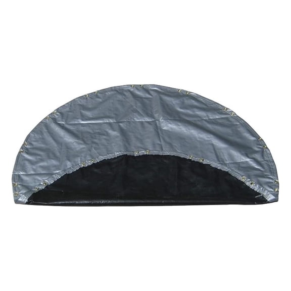 Round 10' Diameter Heavy Duty Silver/Black Tarp - 12 Mil, 6 Oz.