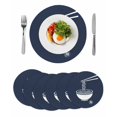 thumbnail image 1 of Round 15 Inch Placemats Set of 6, HeatResistant Non Slip Place Mats for Dining Table, Wipeable Braided Kitchen Table Mats for Housewarming, 1 of 9