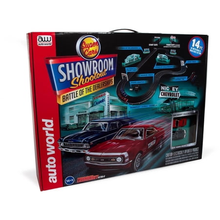 Auto World - Showroom Shootout: Battle of the Dealerships HO Slot Race Set 14'