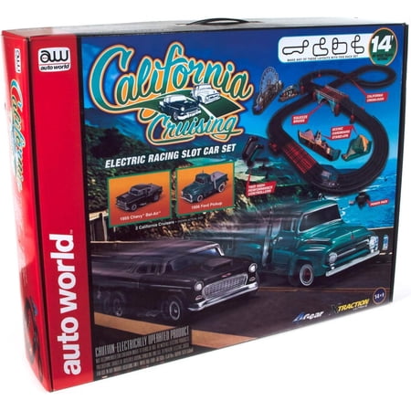 Auto World - California Cruising: The Pacific Coast Highway HO Slot Car Race Set 14'