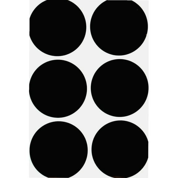 Round 2" inch Black Sticker 50mm Dot Labels for Multi-Purpose Great for Jars, Storage and Identification - Permanent Adhesive Label Stickers - 72 Pack