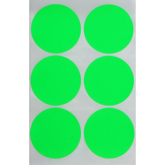 Round 2" inch Neon Green Sticker, 50mm dot labels for Multi-purpose great for Jars and Storage identification Permanent Adhesive, two inch Label Rounds, 180 Pack, Royal Green