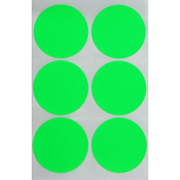 Round 2" inch Neon Green Sticker, 50mm dot labels for Multi-purpose great for Jars and Storage identification Permanent Adhesive, two inch Label Rounds, 180 Pack, Royal Green