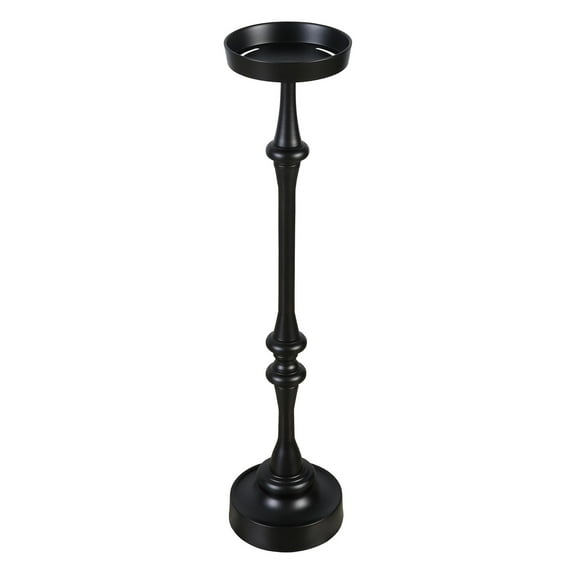 Round 26in. Steel Martini Side Table, Indoor/Outdoor, Black