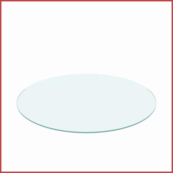 Round 36" Clear Tempered Glass Coffee Table Top 1/4" Thick, Safe Polished Edge, Easy-Clean Surface