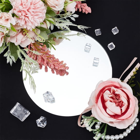 Round 3mm Beveled Glass Mirror 6 inch in diamete Round Mirror Panels Modern Look Aesthetic Mirror Glass Mirrors for Wall Decoration Figurines and Other Collectibles Display