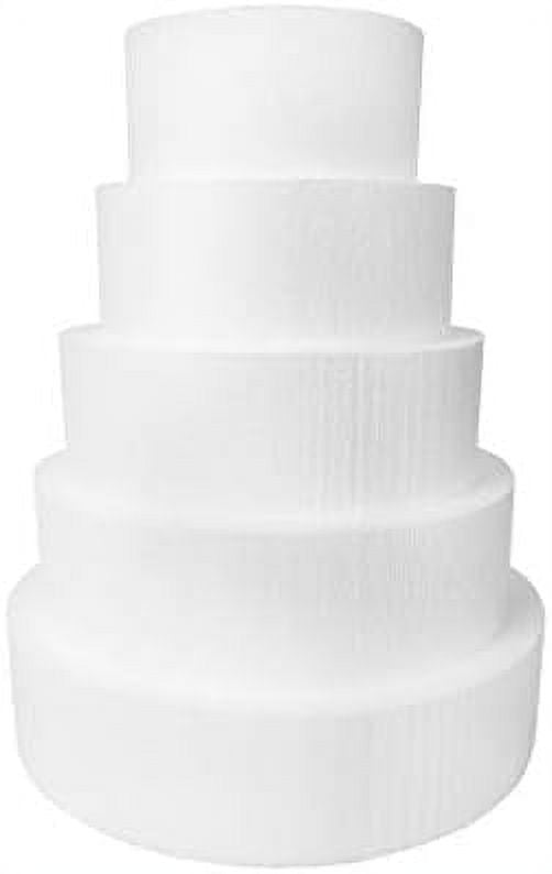  Round 4" Cake Set Set of 5, Each 4" High by 8", 10", 12", 14", 16