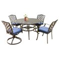 thumbnail image 1 of Round 4 - Person 49" Long Aluminum Dining Set with Cushions, 1 of 4