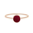 thumbnail image 1 of Round 6 MM Ruby Solitaire 925 Sterling Silver Women Stackable Tiny Ring, 1 of 4