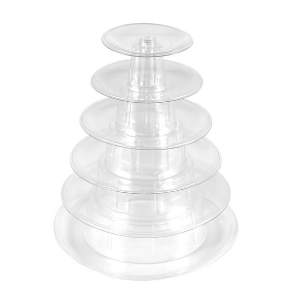 Round 6 Tier Macaron Tower Cake Stand Cupcake Macaroons Display Rack Holder Tools Wedding Decoration Easter Supplies