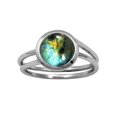 thumbnail image 1 of Round 8 MM Natural Labradorite Solitaire 925 Sterling Silver Women Valentines Day Gifts Ring, 1 of 2