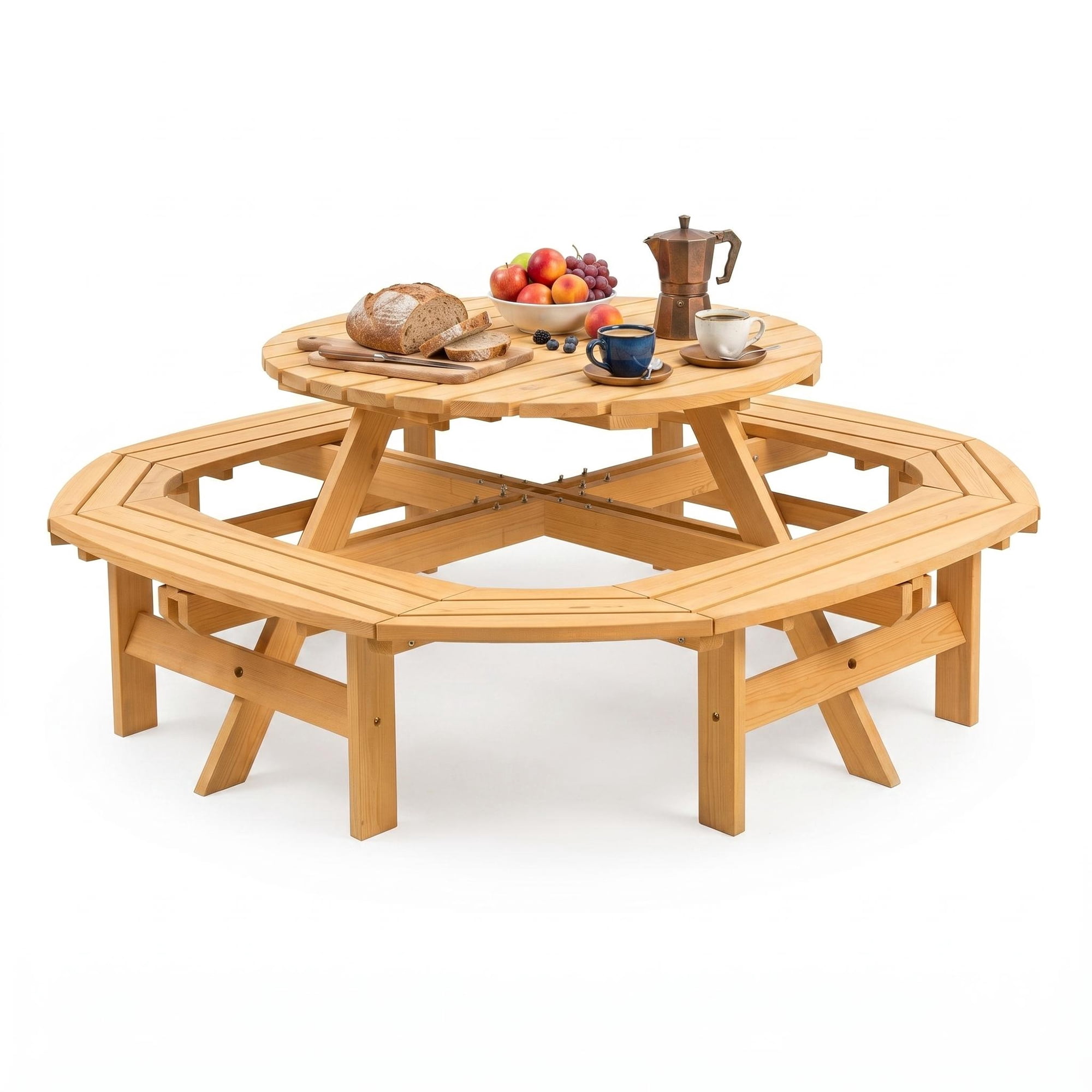 Coleman Pack-Away Portable Camping 4 Person Mosaic Picnic Table