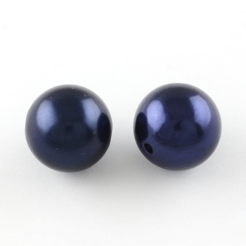 Round ABS Plastic Imitation Pearl Beads Midnight Blue 20mm Hole: 2mm about 120pcs/500g