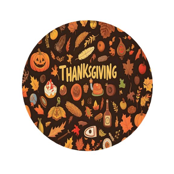 Round Acrylic Fridge Magnets 2.2in Strong Magnetic Push Pins For Refrigerator Microwave Office Cabinet Metal Surface Photo Note Holder Autumn And Thanksgiving Symbols And Elements