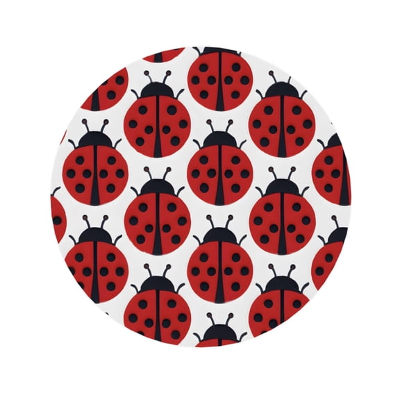Round Acrylic Fridge Magnets 2.2in Strong Magnetic Push Pins For Refrigerator Microwave Office Cabinet Metal Surface Photo Note Holder Ladybug On An White Background (2)
