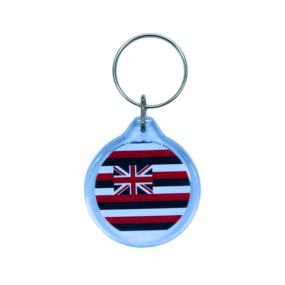 Round Acrylic Keychain - State Flag Hawaii - USA | Lightweight Travel Keepsake, Collectible Souvenir, Everyday Key Accessory