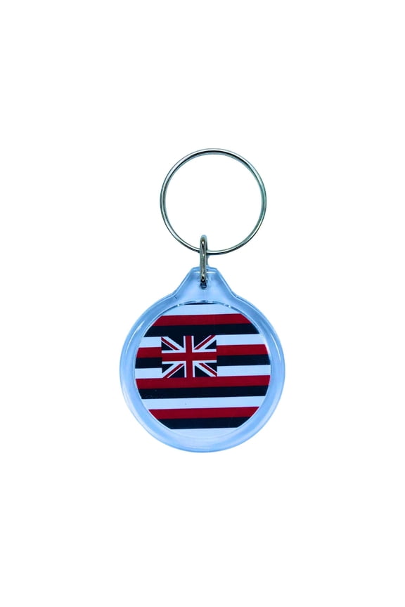 Round Acrylic Keychain - State Flag Hawaii - USA | Lightweight Travel Keepsake, Collectible Souvenir, Everyday Key Accessory