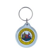 Round Acrylic Keychain - State Seal West Virginia - USA | Lightweight Travel Keepsake, Collectible Souvenir, Everyday Key Accessory