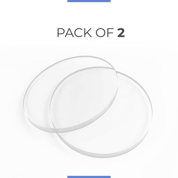 Round Acrylic Plexiglass Sheet Table Top 1/4" Flat Clear Cake Disc Lucite Circle