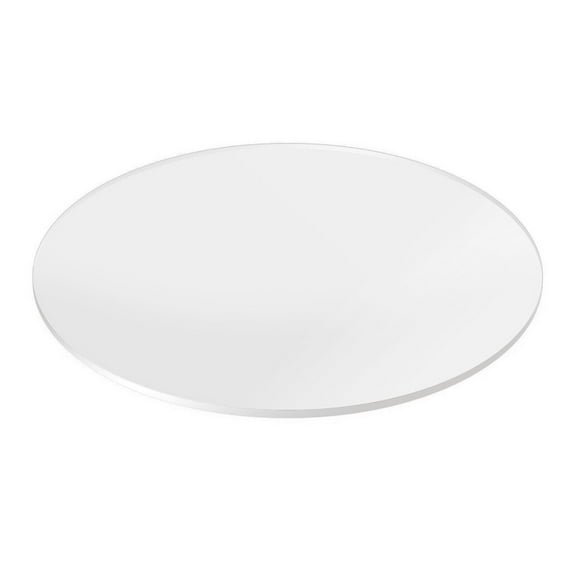 Round Acrylic Plexiglass Sheet Table Top 1/4" Flat Clear Cake Disc Lucite Circle