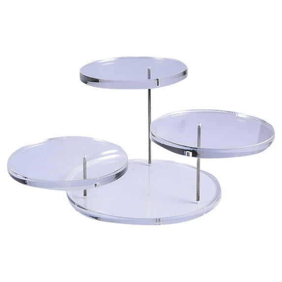 Round Acrylic Products Display Riser Stands, 3 Tier Jewelry /Cake Dessert Rack Wedding Birthday Party ,Suitable For Displaying Small Items Display Stands for Rings Earrings