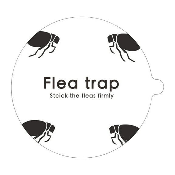 Round Adhesive Flea Trap Paper Insert for Flea Control Compatible with Multiple Flea Trap Devices One Sheet Pack for Indoor Use