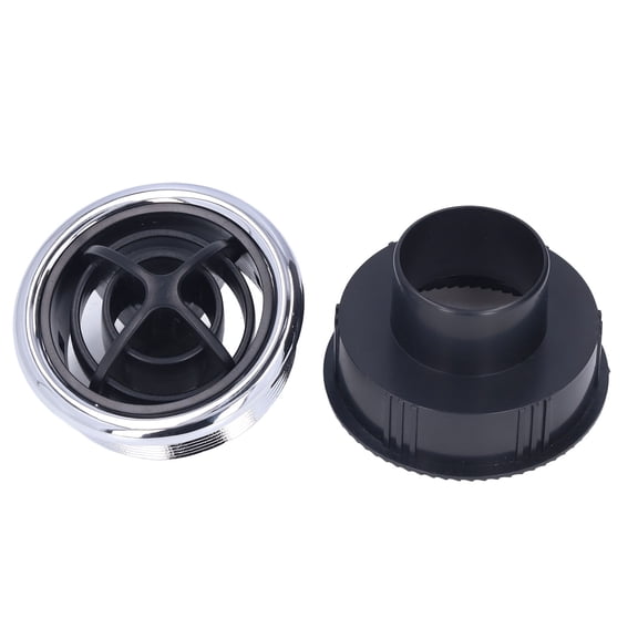 Round Air Conditioning Vent Deflector Louver Outlet Thread Style ABS AC Air Outlet Vent Universal Fit for RV Bus Car Motorhome Off-Road Vehicle 3.43 Inch Diameter (87mm / 3.43 in)