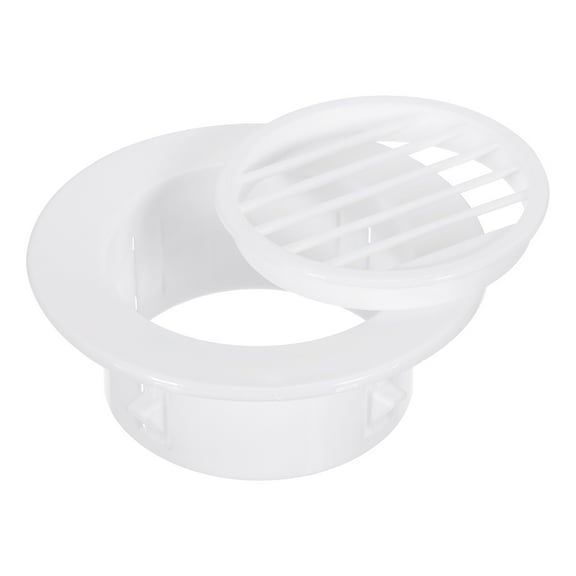 Round Air Vent 3" (71mm), ABS Vent Cover Louver Grille Vent for Bathroom Office Kitchen Bedroom, White