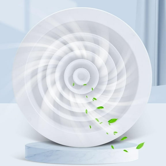 Round Air Vent 7.5"-21" ABS Ceiling Diffuser White Grille Cover Exhaust Fan Cap Vent Fit for Bathroom Office Kitchen HVAC Vent Duct Cover(10.2-10.6in/260-270mm)