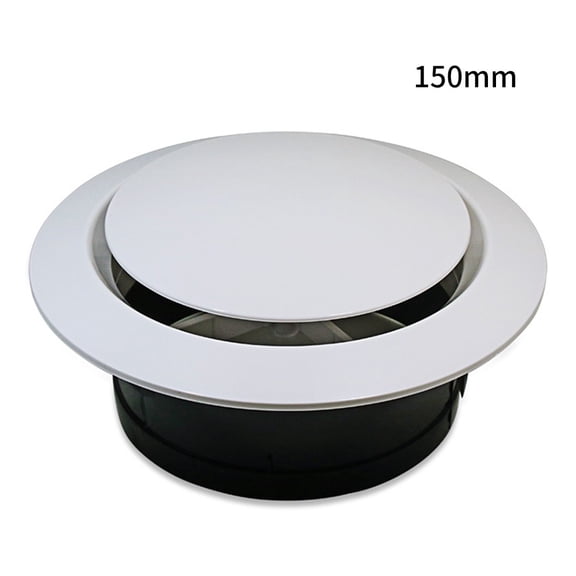 Round Air Vent Louver Grille Cover Outlet 75Mm/100Mm/150Mm/200Mm White Plastic Exhaust Vent Ducting Ventilation Ceiling Vents