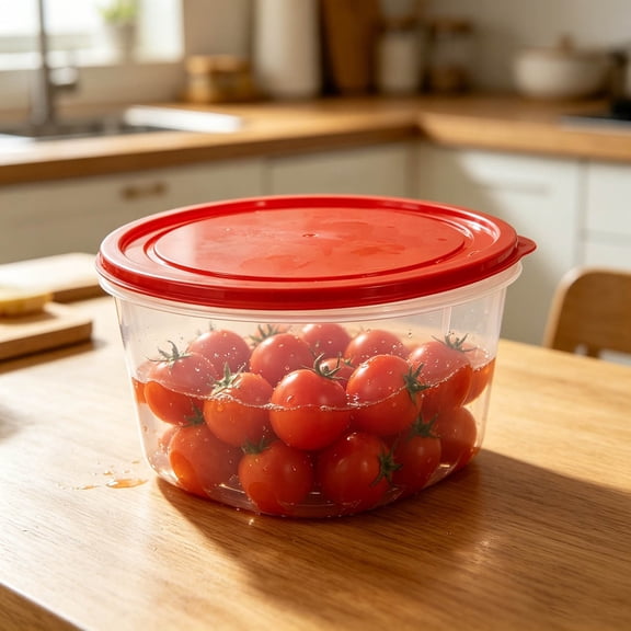 Round Airtight Food Storage Bowls with Lids Kitchen Organizer for Freezer Meat Leftovers Meal Prep Container 6.3 Inch
