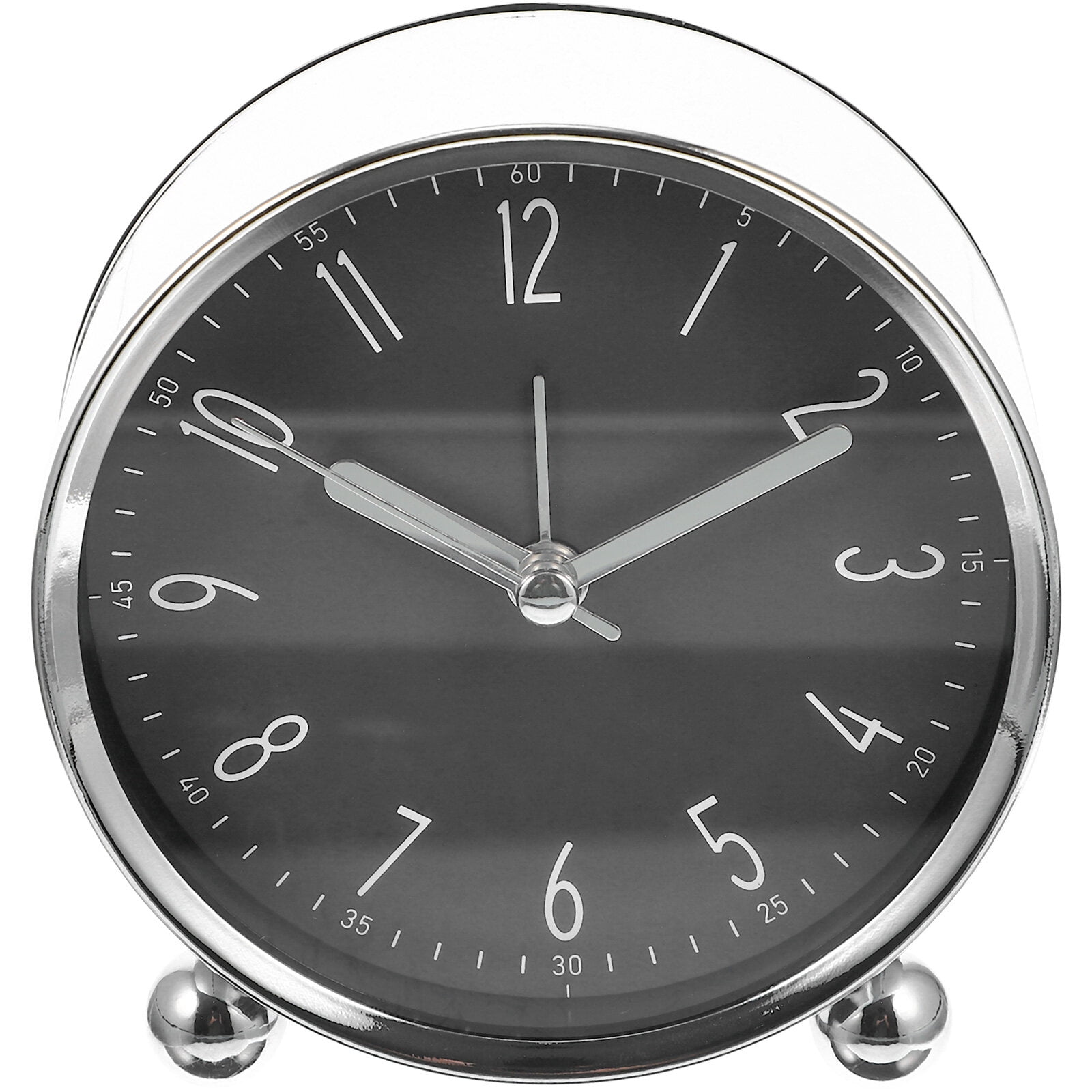 Round Alarm Clock Arabic Numerals Table Bedside Travel Child Digital