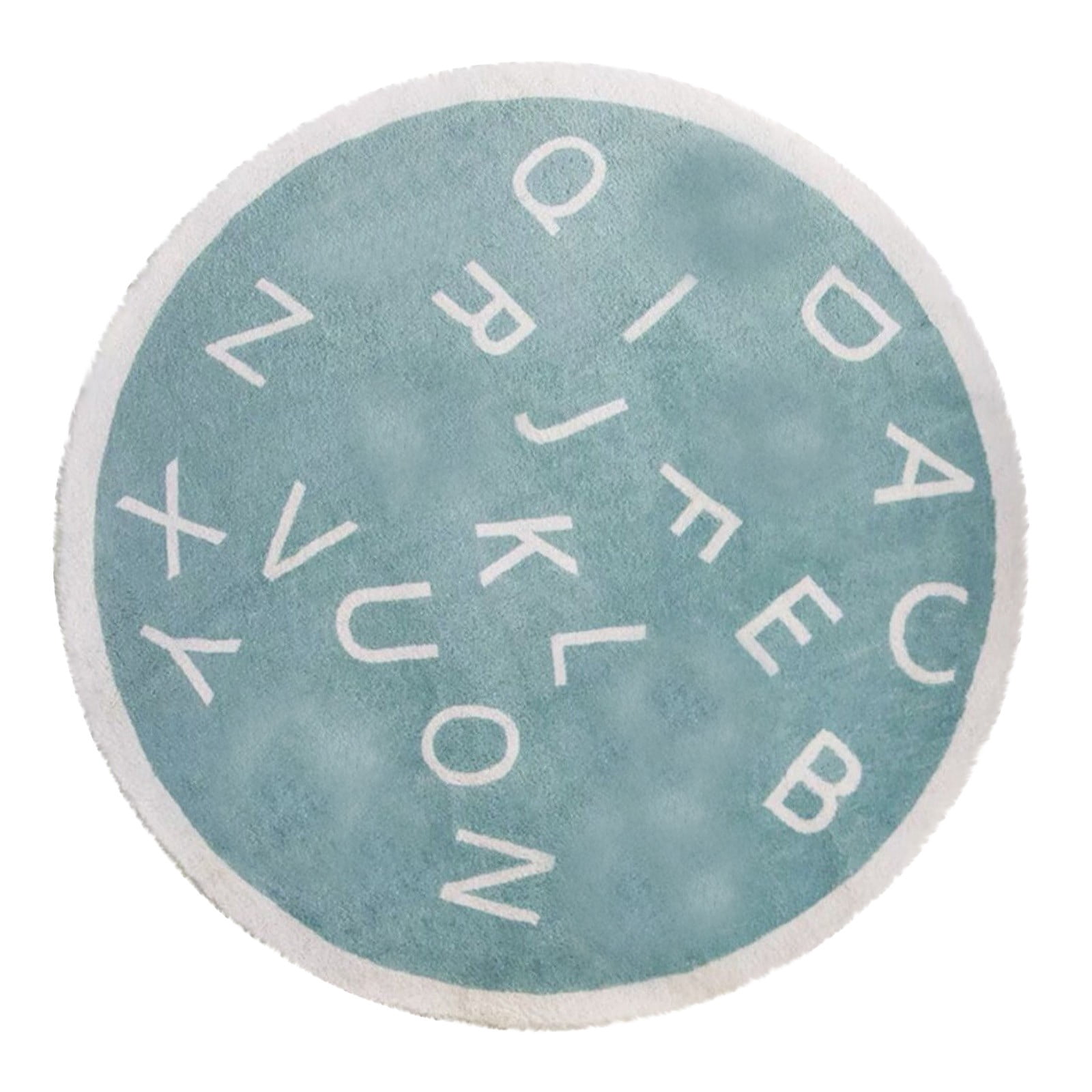 Round Alphabet Learning Rug, Non-Slip Educational Carpet with Letters ...