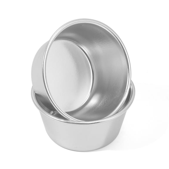 Non Stick Coated Aluminum Pudding Cups Round High Carbon Steel Muffin Cake Mould for Baking