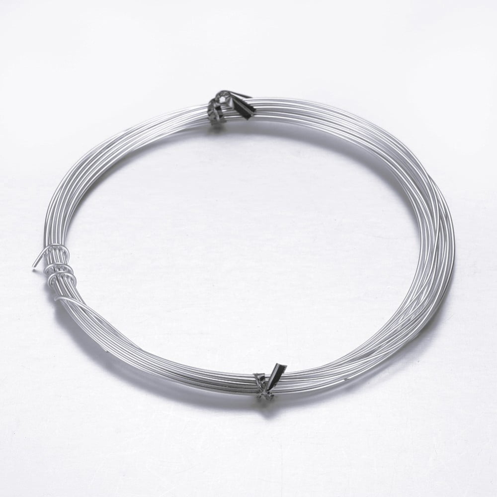 Round Aluminum Craft Wire for DIY Arts and Craft Projects Gainsboro 12 Gauge 2mm 5m/roll(16.4 Feet/roll)