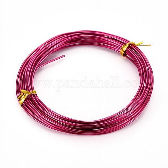 Round Aluminum Wire Bendable Metal Craft Wire for DIY Arts and Craft Projects Medium Violet Red 18 Gauge