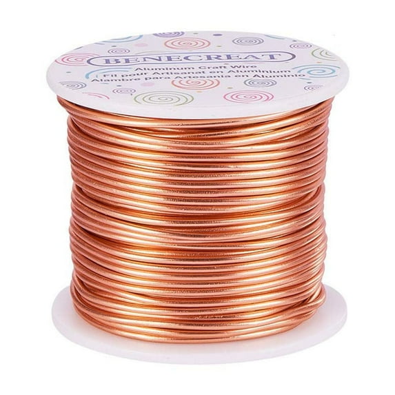 Round Aluminum Wire Dark Salmon 18 Gauge 1mm about150m/roll