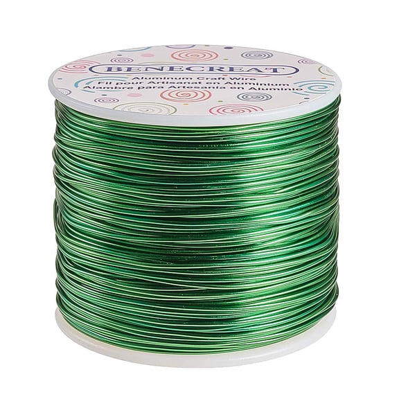Round Aluminum Wire Medium Sea Green 17 Gauge 1.2mm 380.57 Feet(116m)/roll