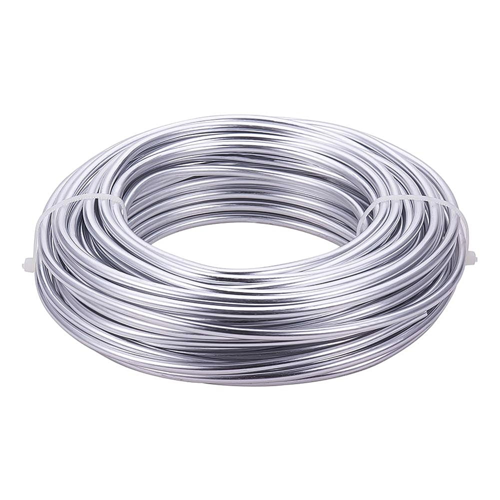 Round Aluminum Wire Silver 6 Gauge 4mm 500g/bundle for DIY